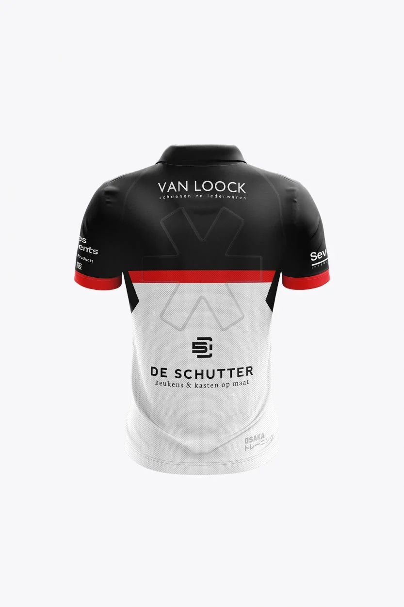 Blackbirds Kids Polo Jersey - Retro Jersey | Black-Red-White - Image 2
