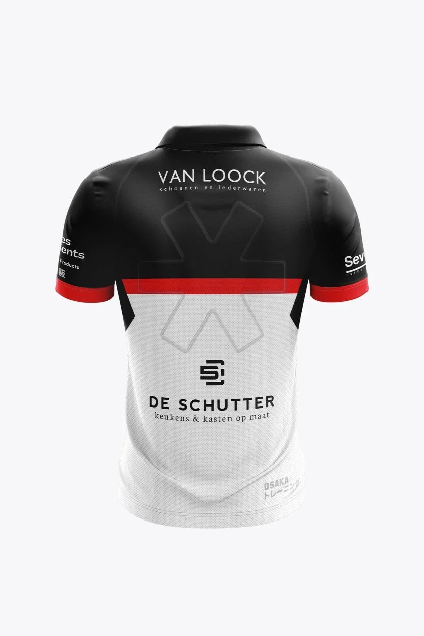Blackbirds Women Polo Jersey - Retro Jersey | Black-Red-White - Image 2