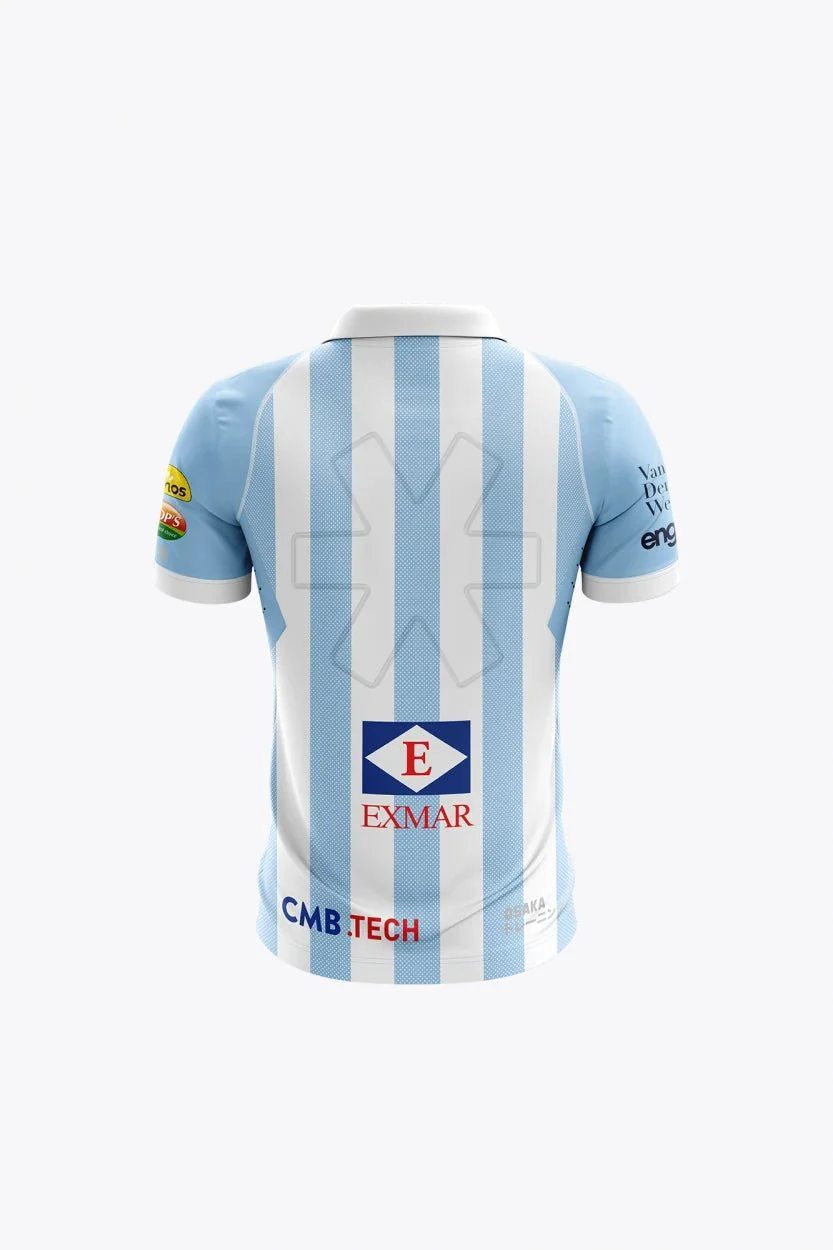 Gantoise Kids Polo Jersey - Retro Edition | Blue-White - Image 2