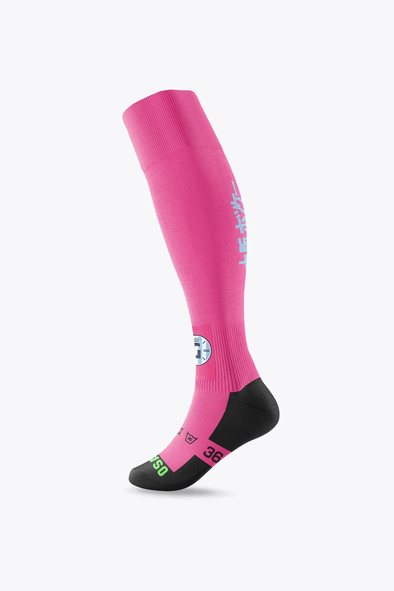 Gantoise x Think Pink Field Hockey Socks – EHL Edition | Fluo Pink - Image 2
