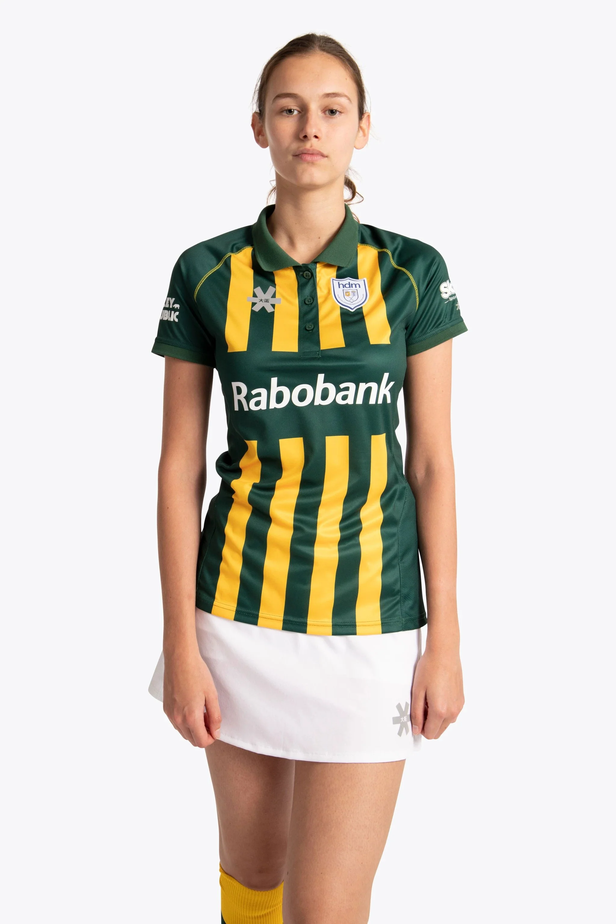 HDM Women Polo Jersey - Green / Yellow - Image 3