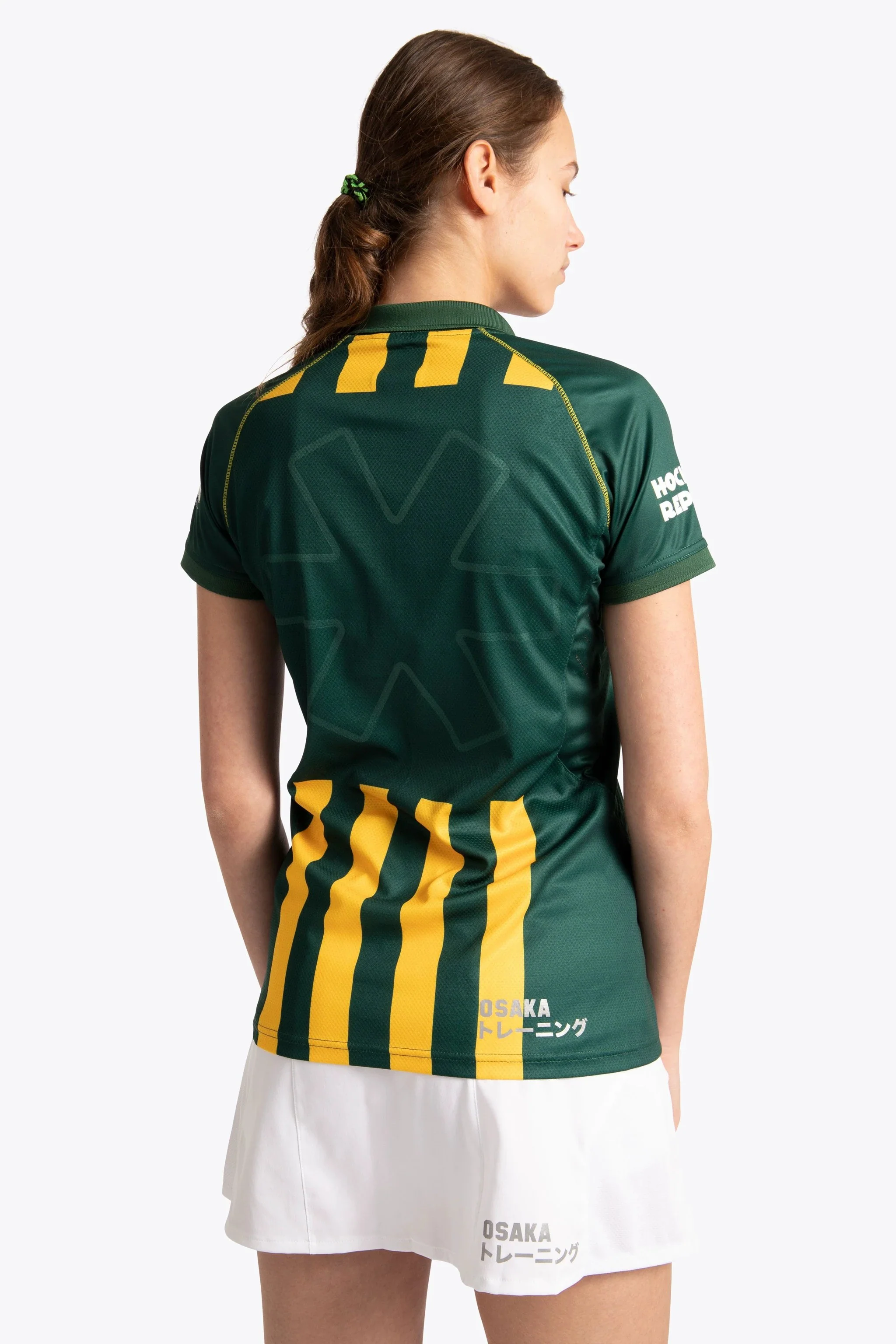 HDM Women Polo Jersey - Green / Yellow - Image 4