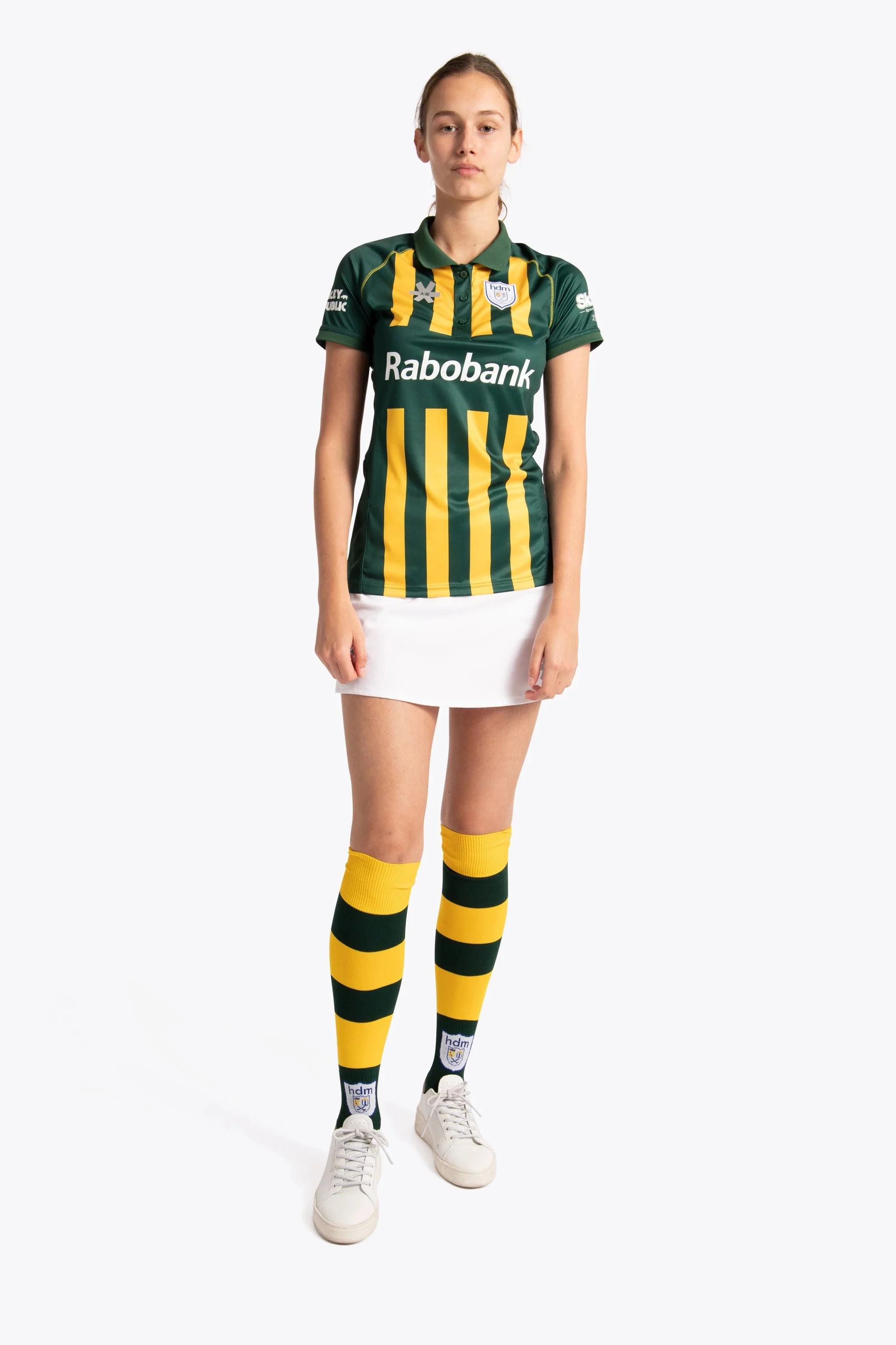 HDM Women Polo Jersey - Green / Yellow - Image 6