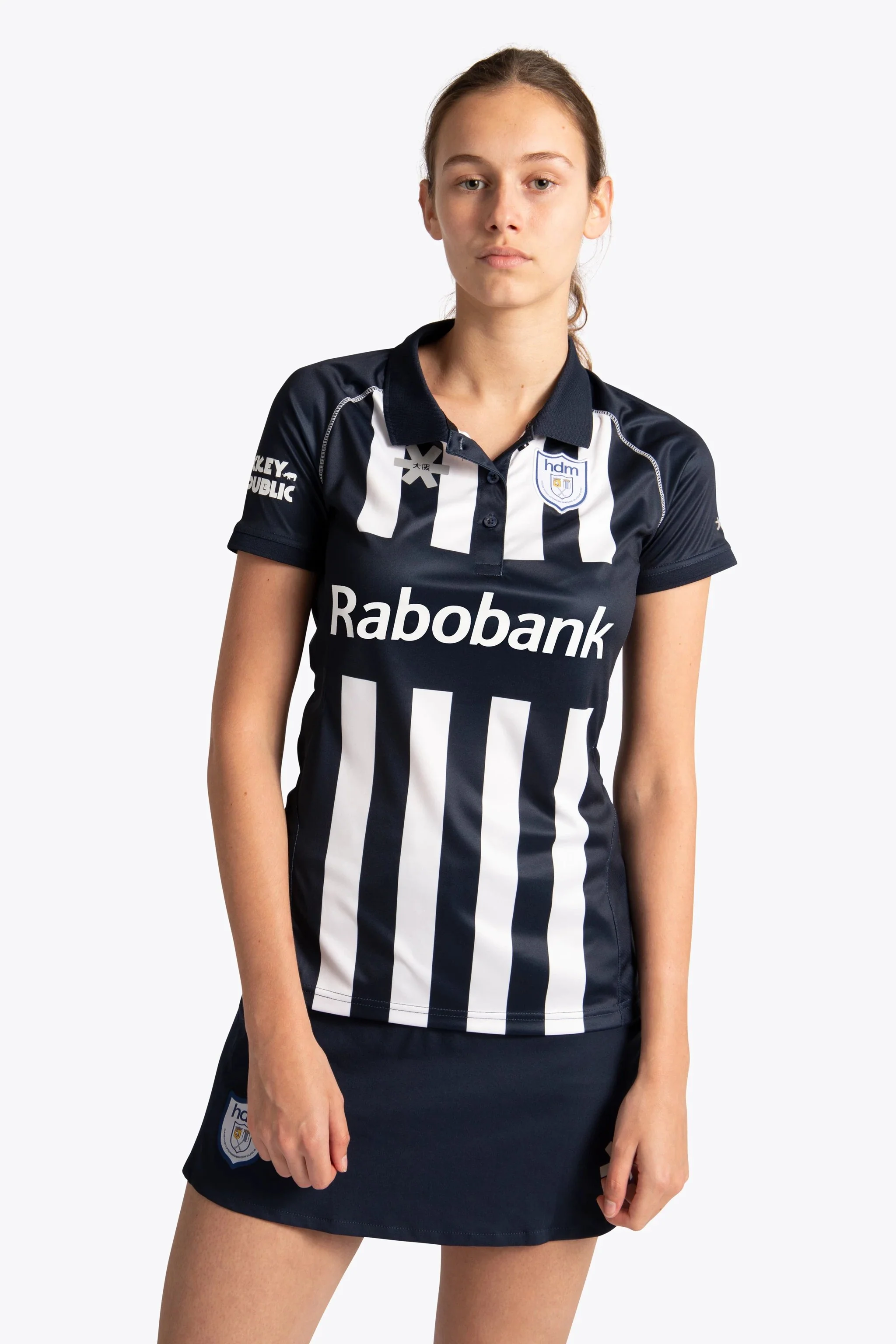 HDM Women Polo Jersey - Navy / White - Image 3