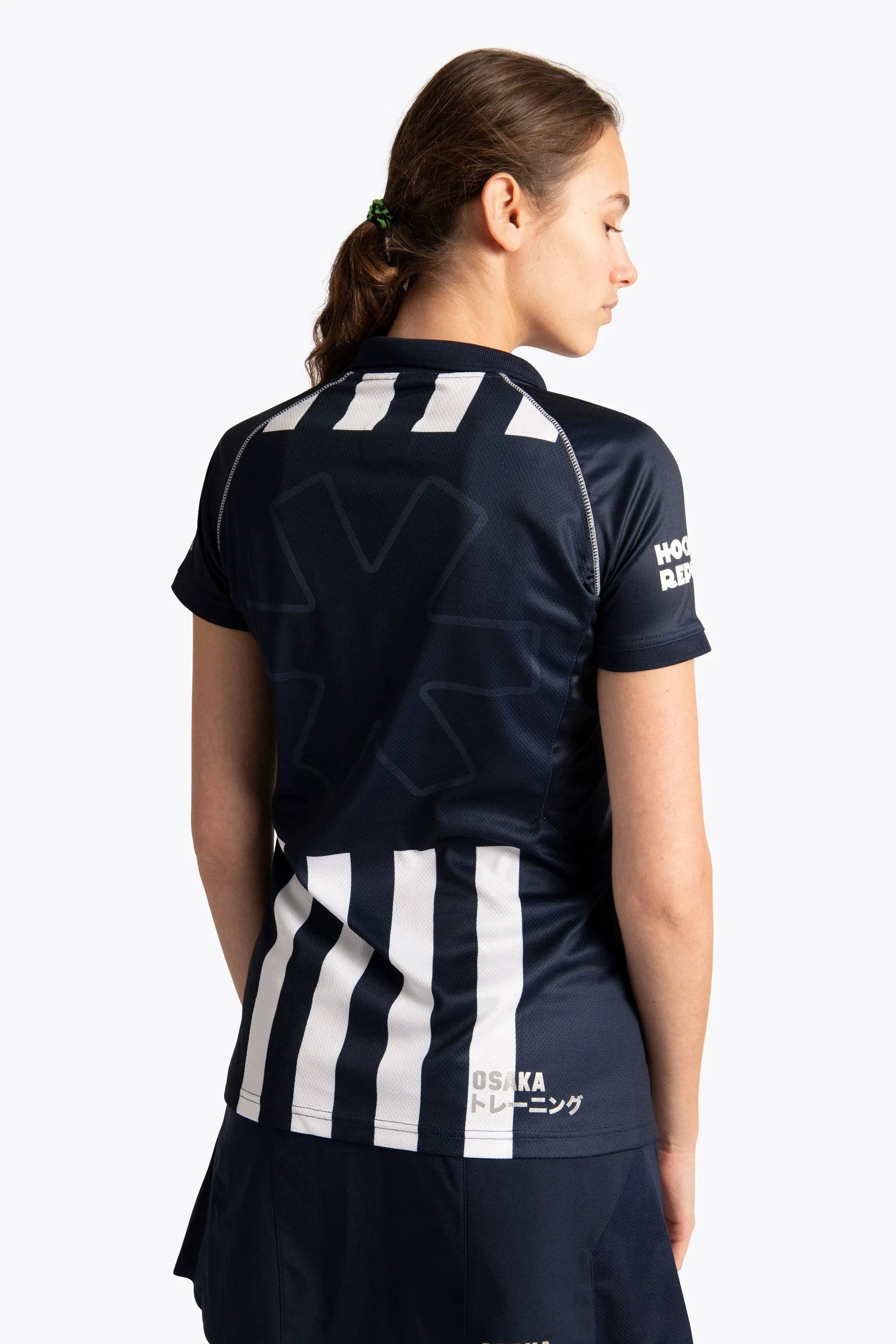 HDM Women Polo Jersey - Navy / White - Image 4