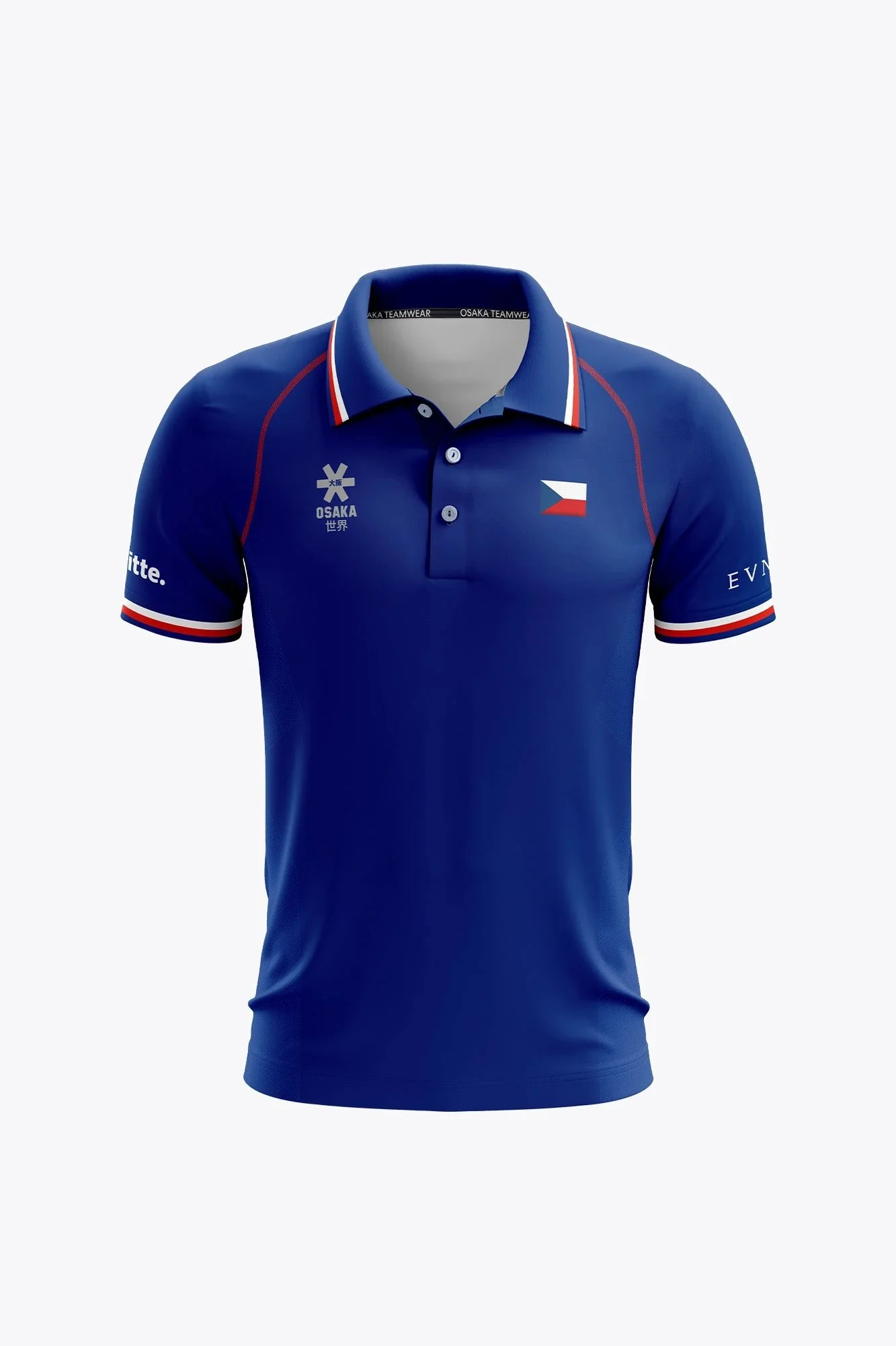 Official Czech Republic Men Polo Jersey | Royal Blue