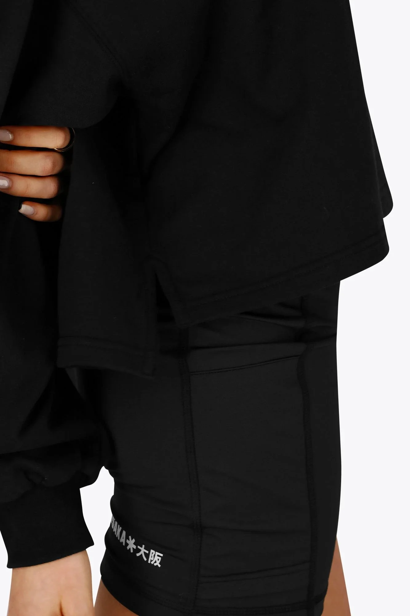 Osaka Women Cropped Hoodie | Black - Image 14