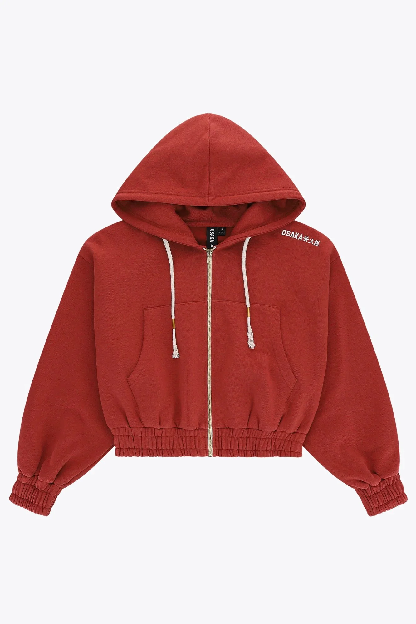 Osaka Women Cropped Full Zip Hoodie | Brunette