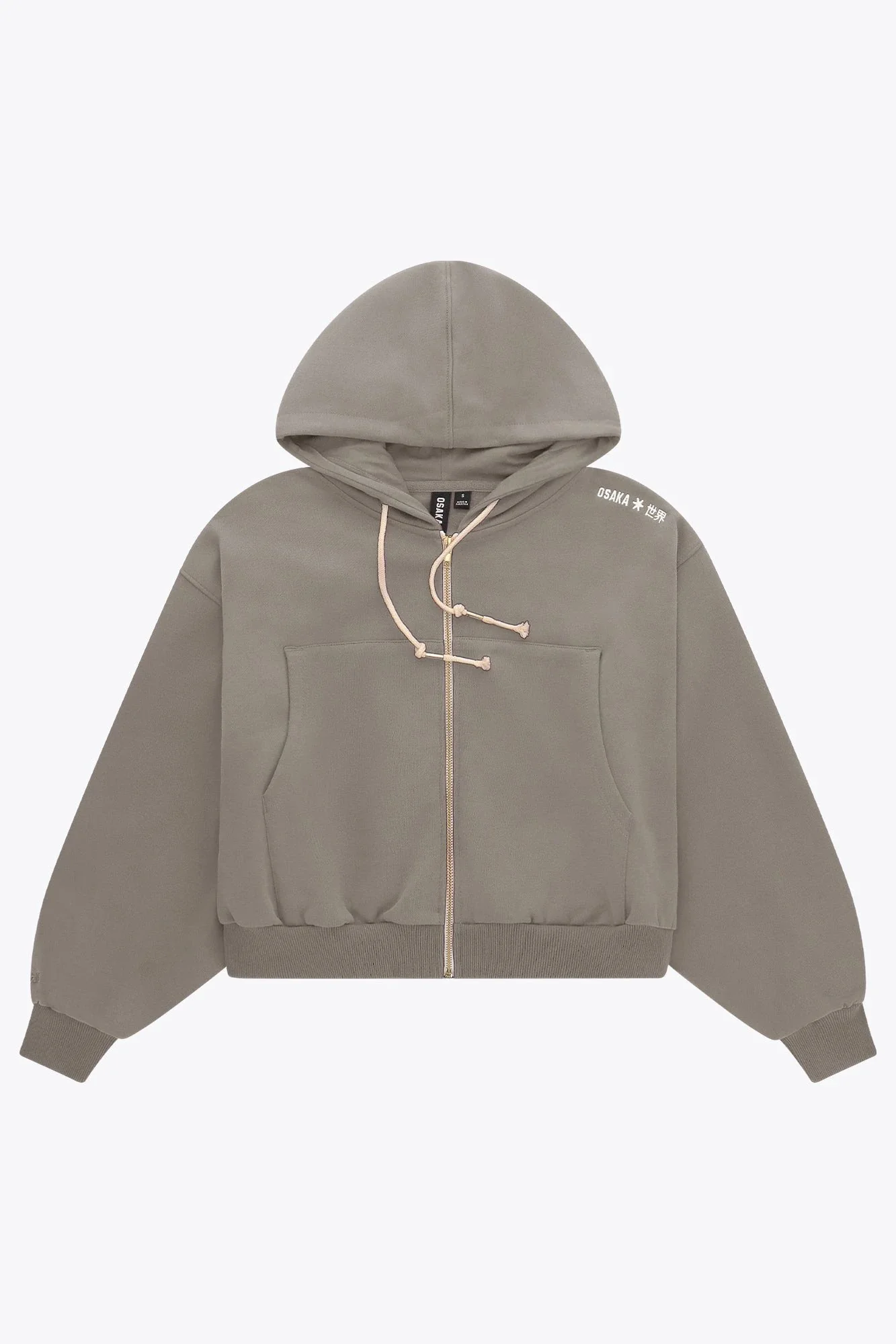 Osaka Women Cropped Full Zip Hoodie | Cloudburst
