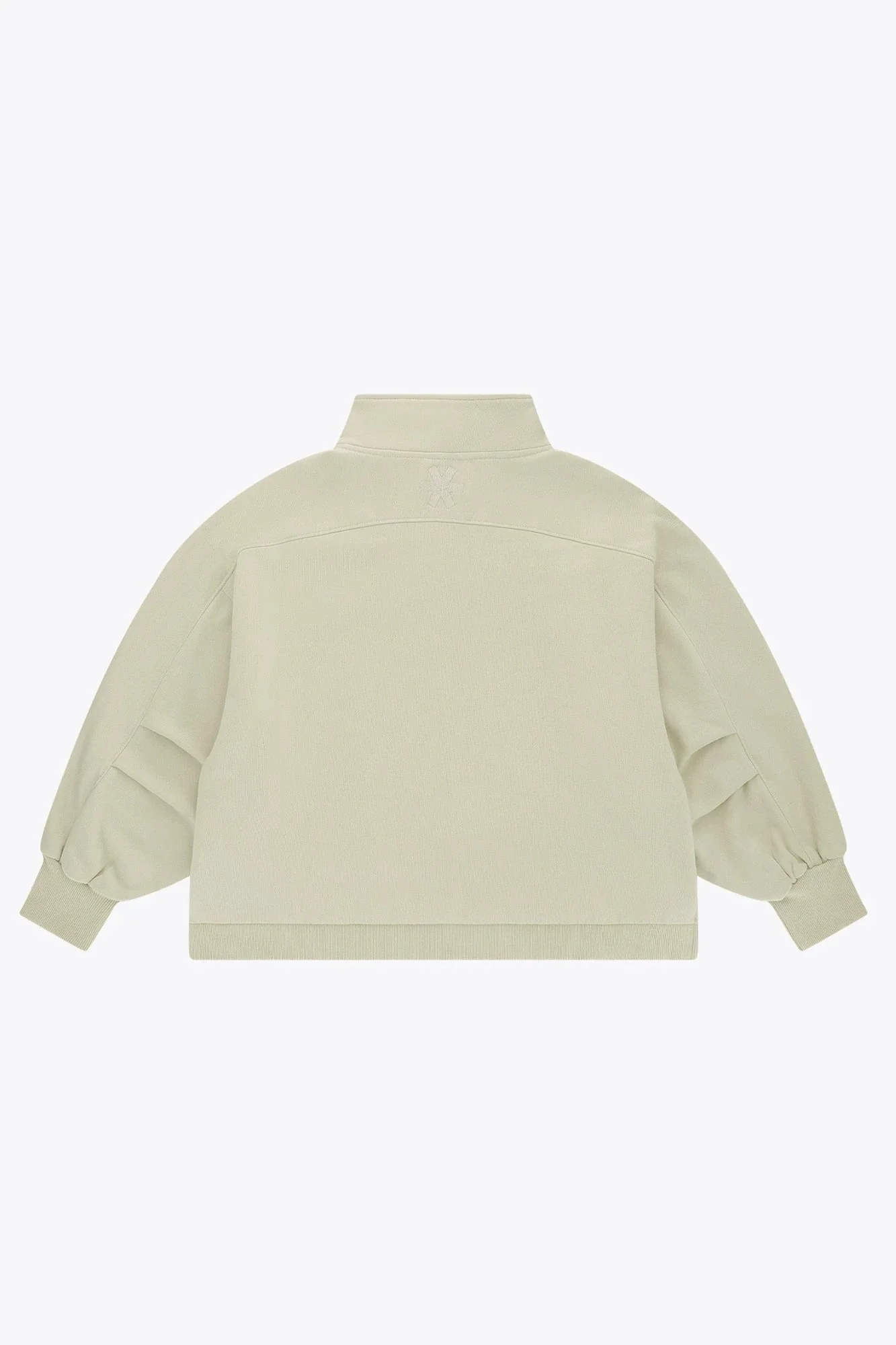 Osaka Women Cropped Half Zip Sweater | Warm Grey - Image 2