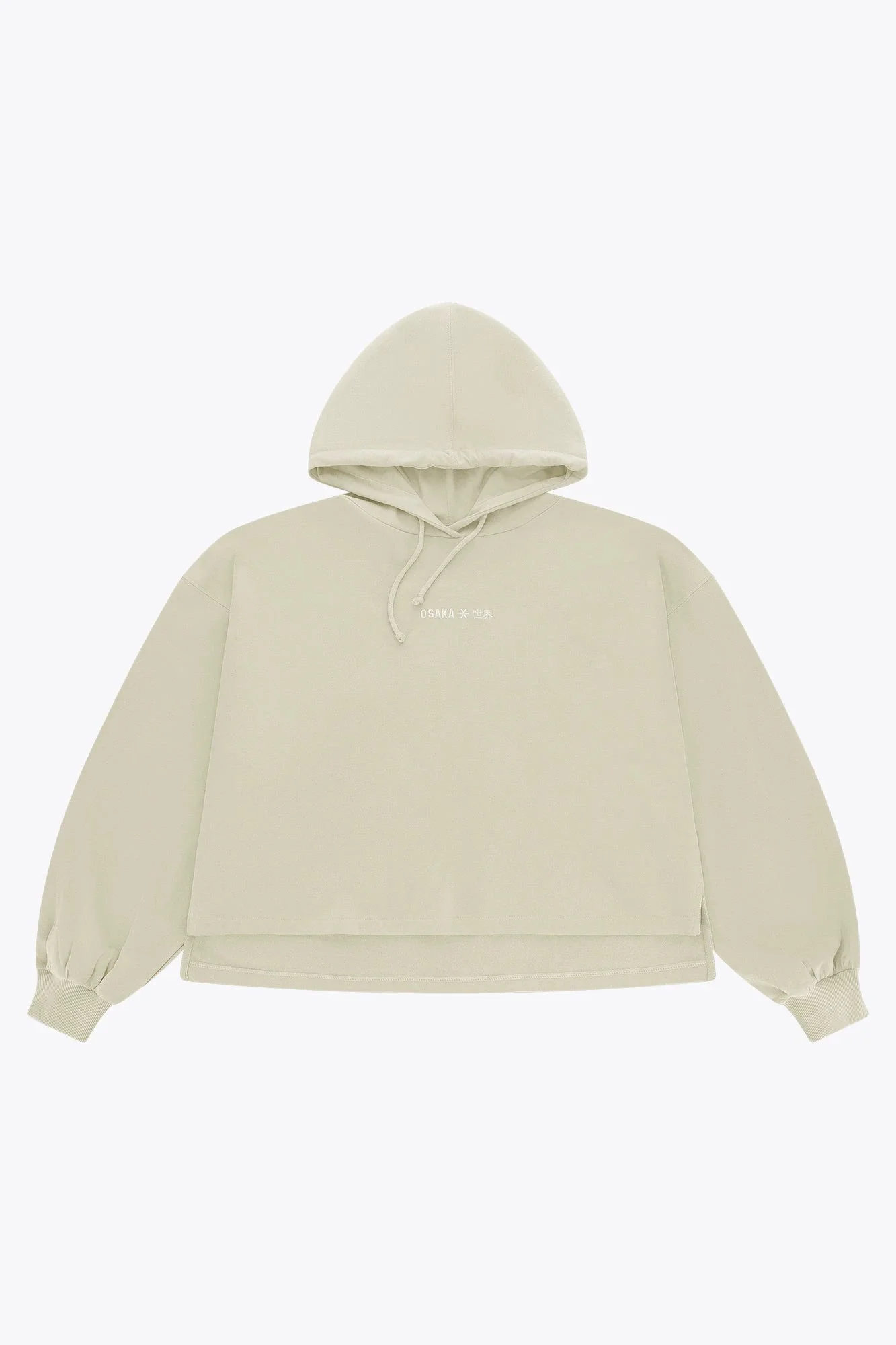 Osaka Women Cropped Hoodie | Warm Grey