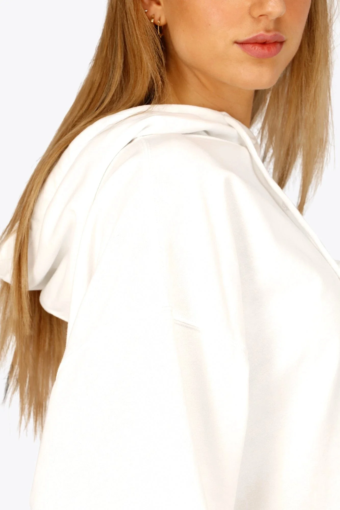 Osaka Women Cropped Hoodie | White - Image 14