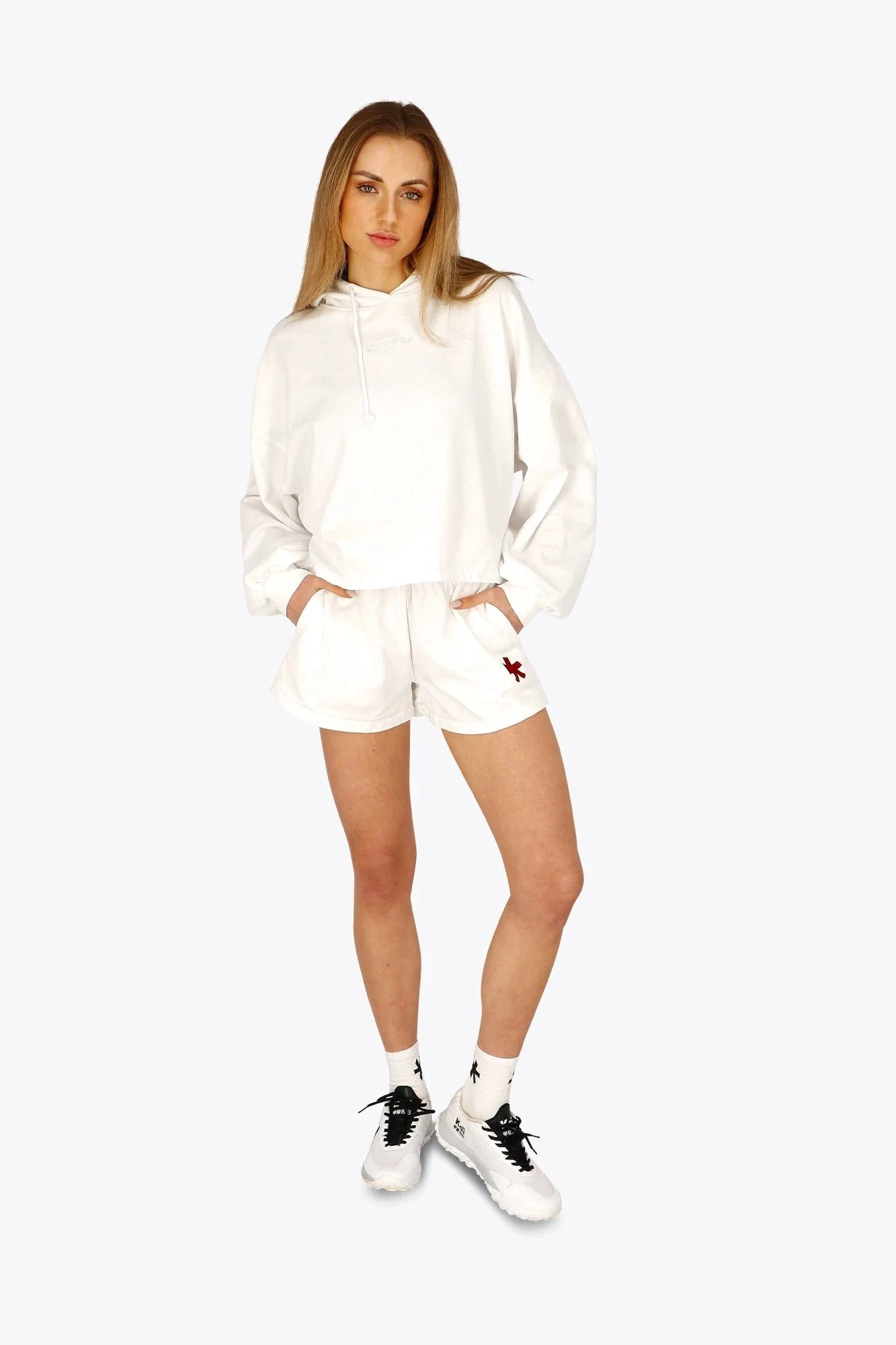 Osaka Women Cropped Hoodie | White - Image 5