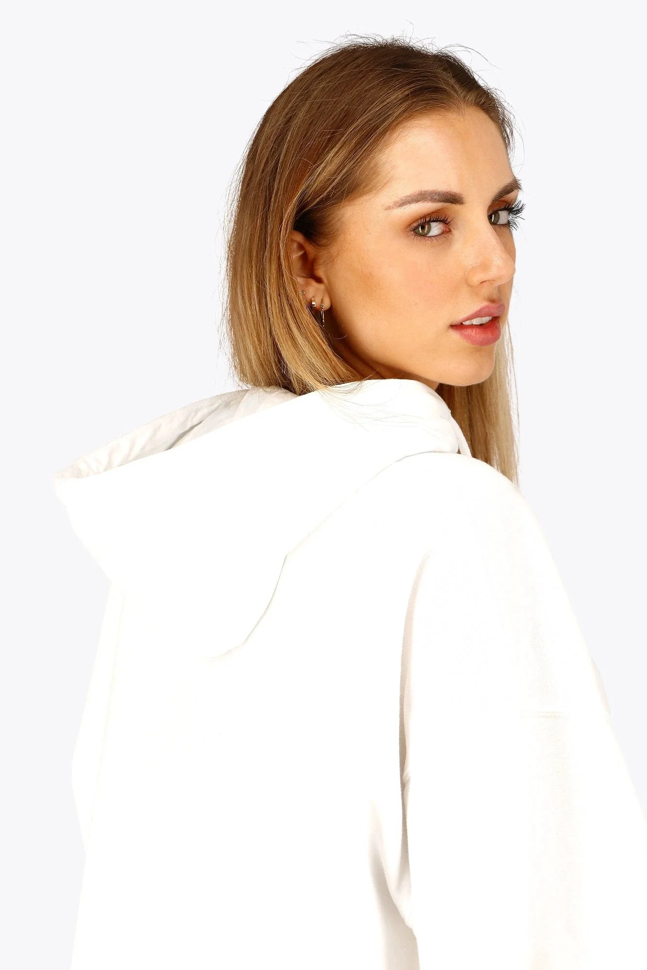 Osaka Women Cropped Hoodie | White - Image 8