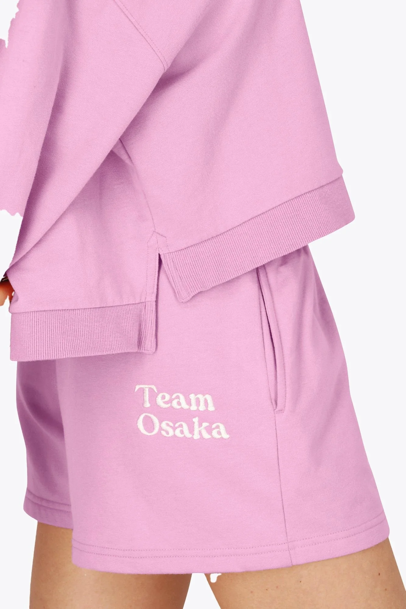 Osaka Women Cropped Sweater | Begonia Pink - Image 13