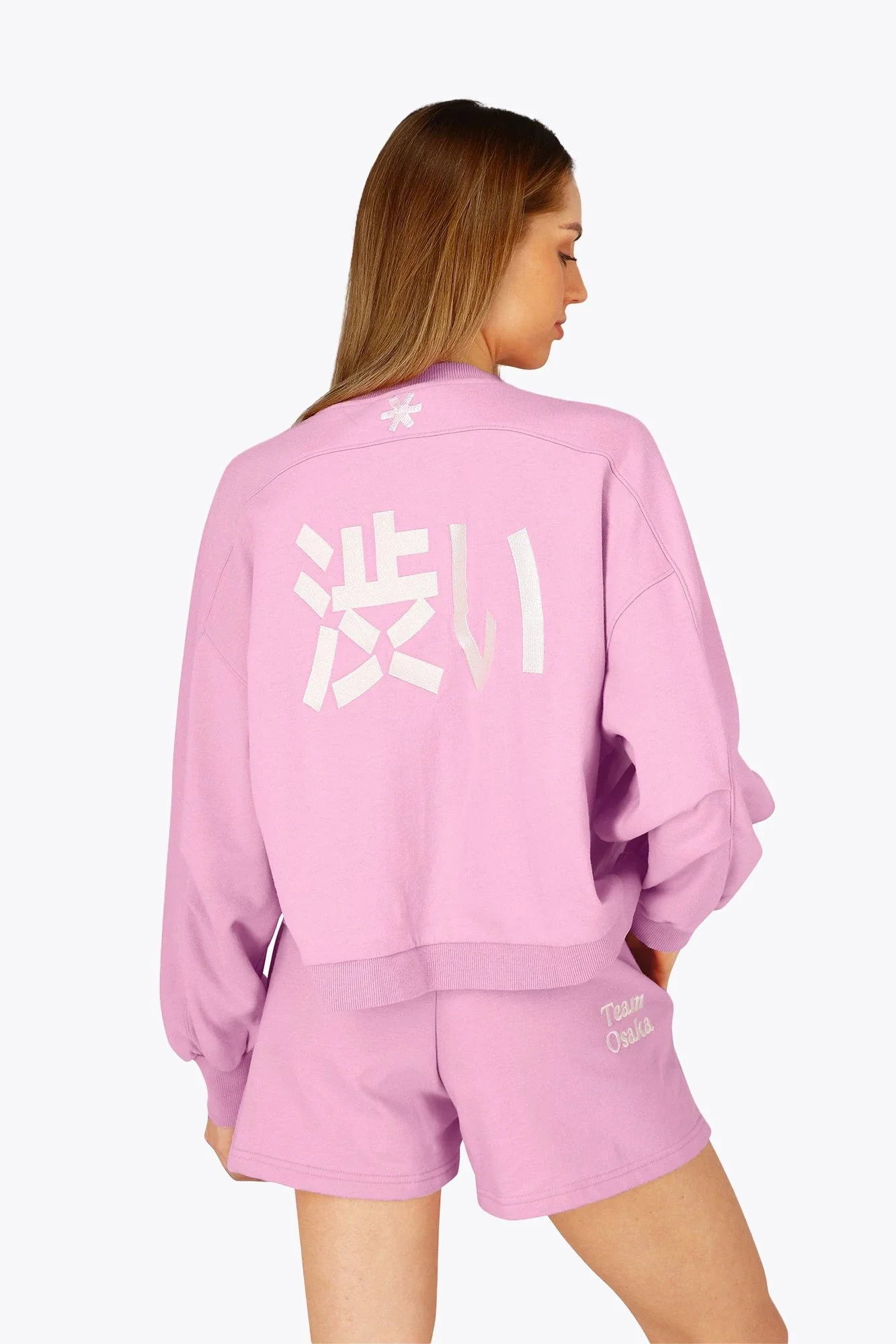 Osaka Women Cropped Sweater | Begonia Pink - Image 6