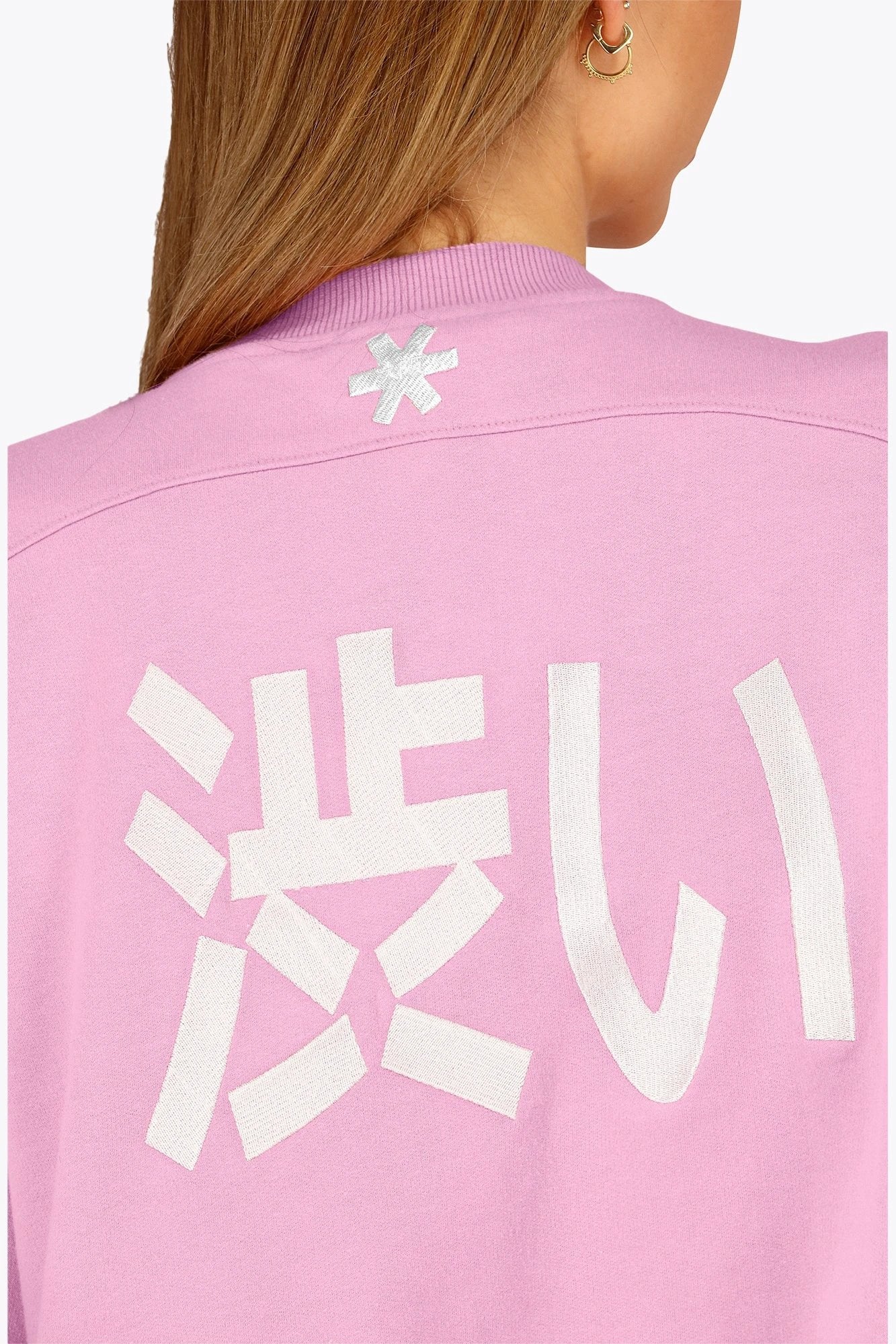 Osaka Women Cropped Sweater | Begonia Pink - Image 8