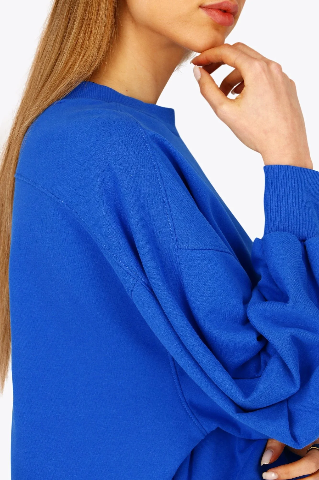 Osaka Women Cropped Sweater | Princess Blue - Image 12