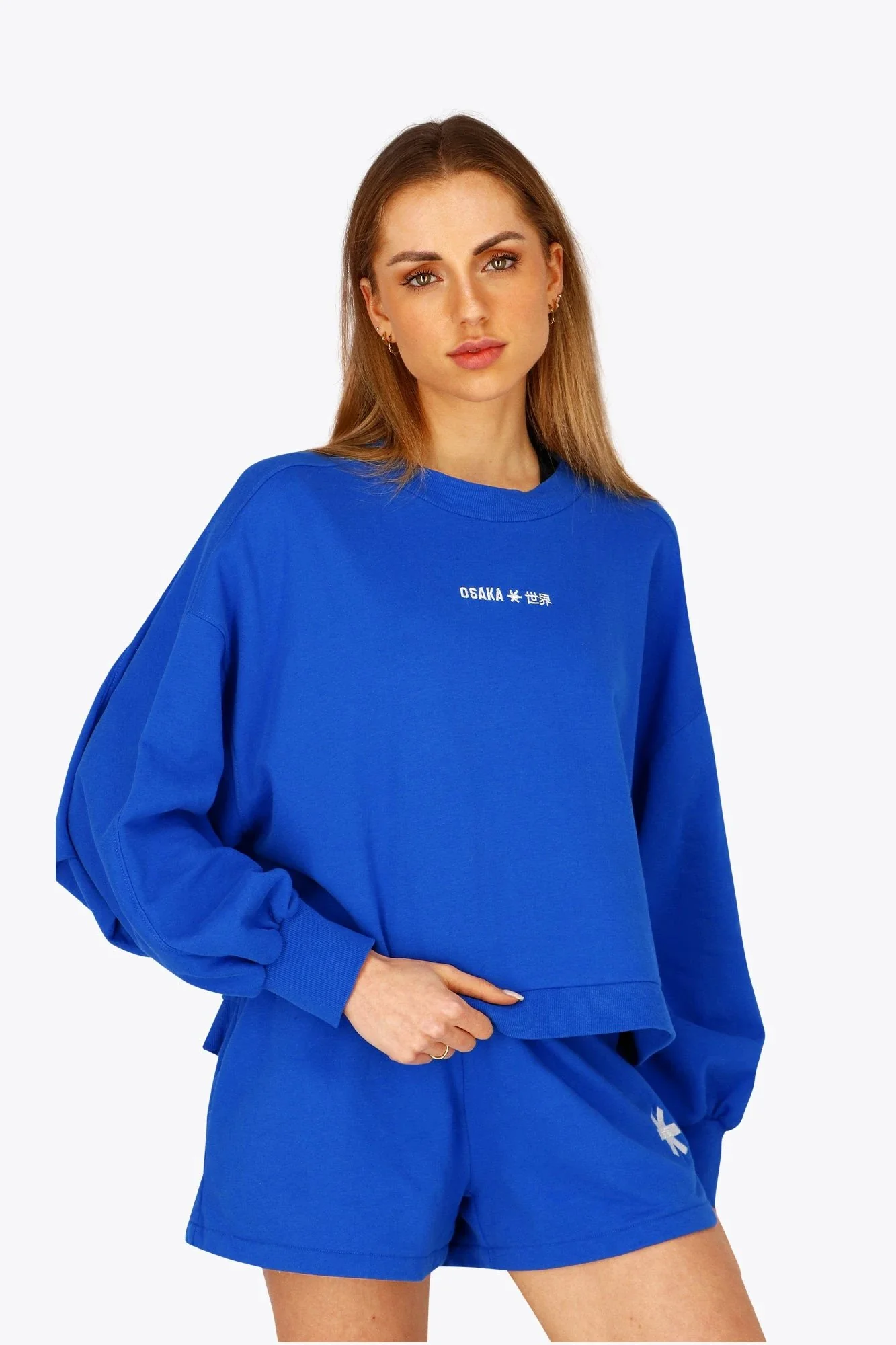 Osaka Women Cropped Sweater | Princess Blue - Image 2