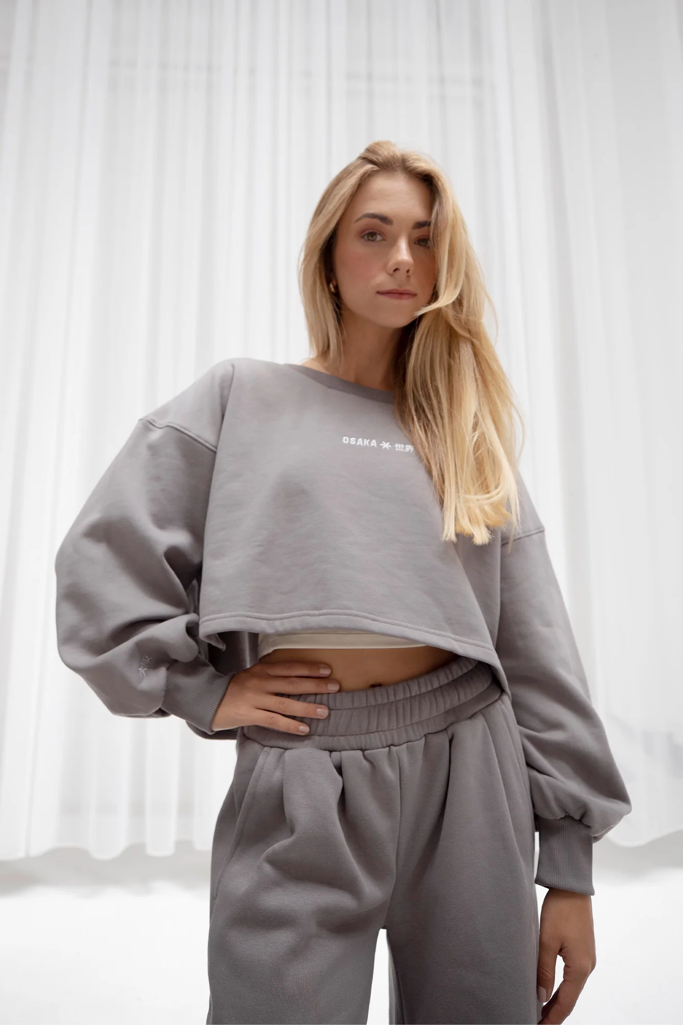 Osaka Women Crossed Back Sweater | Cloudburst - Image 2