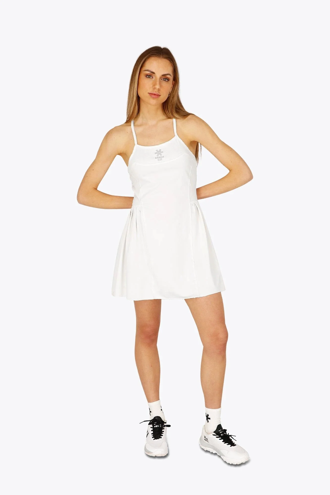 Osaka Women Pleated Tech Dress | White - Image 4