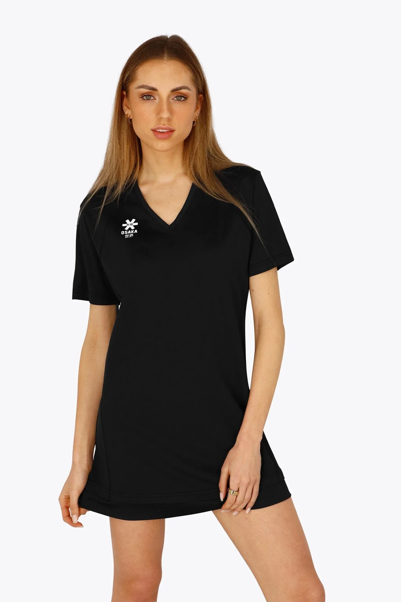 Osaka Women V-Neck Tech Dress | Black - Image 2