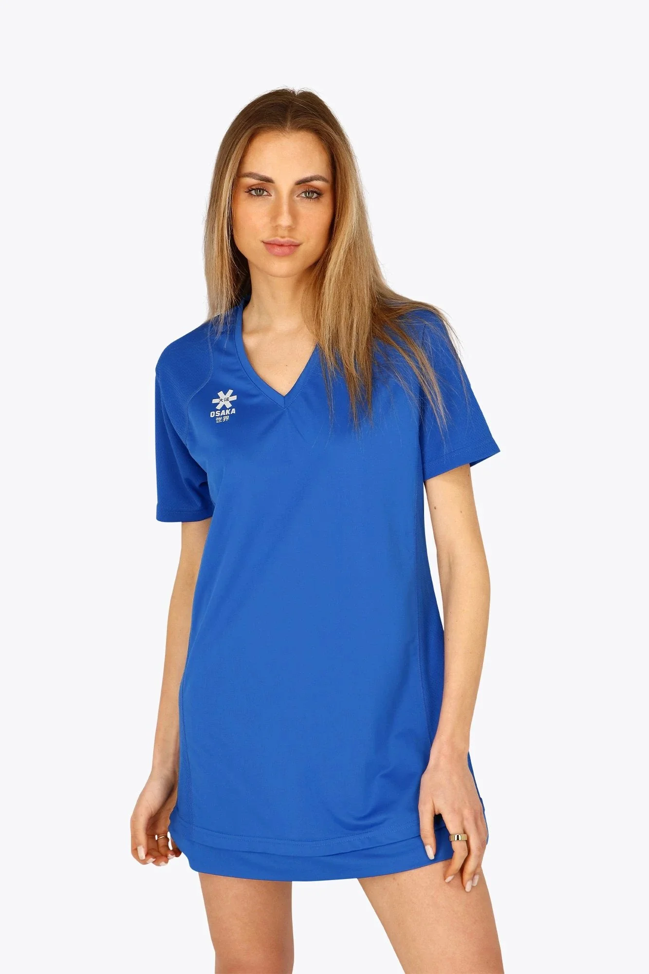 Osaka Women V-Neck Tech Dress | Princess Blue - Image 2