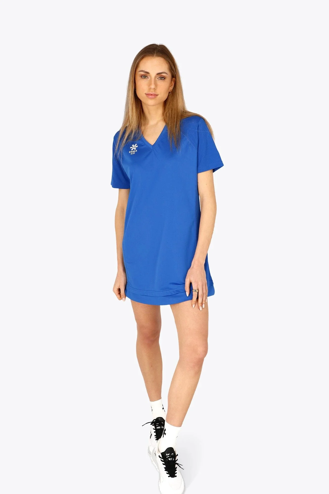Osaka Women V-Neck Tech Dress | Princess Blue - Image 4
