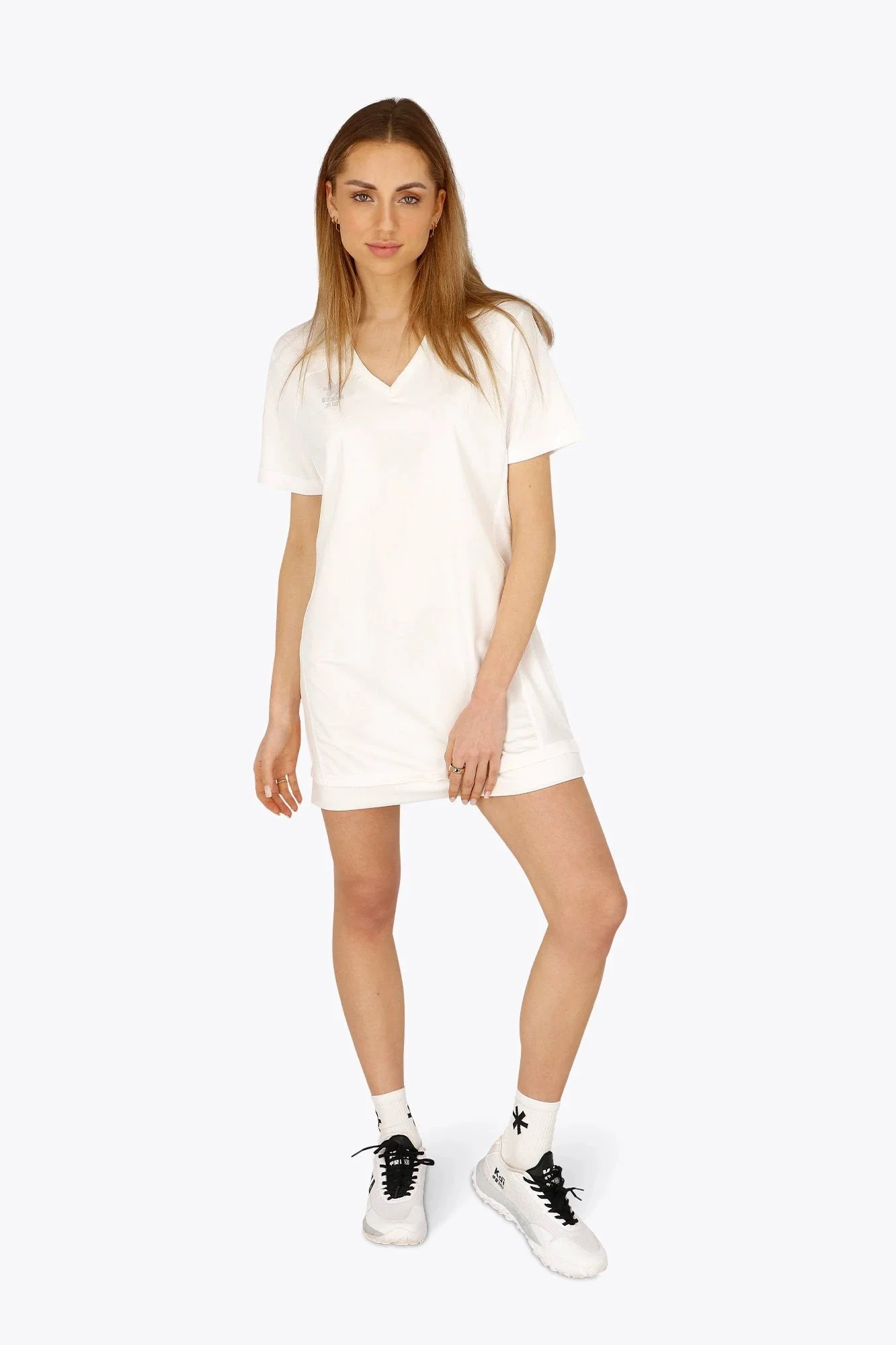 Osaka Women V-Neck Tech Dress | White - Image 4