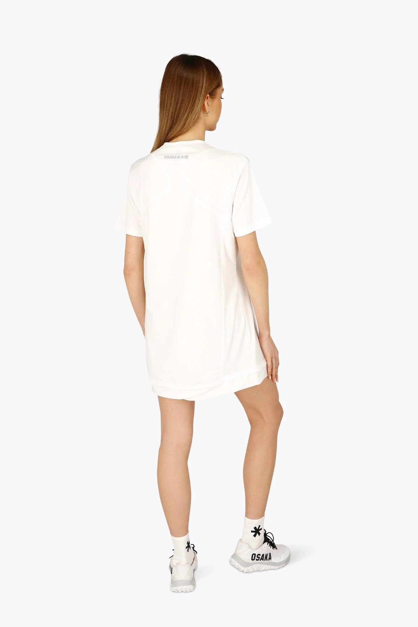Osaka Women V-Neck Tech Dress | White - Image 5