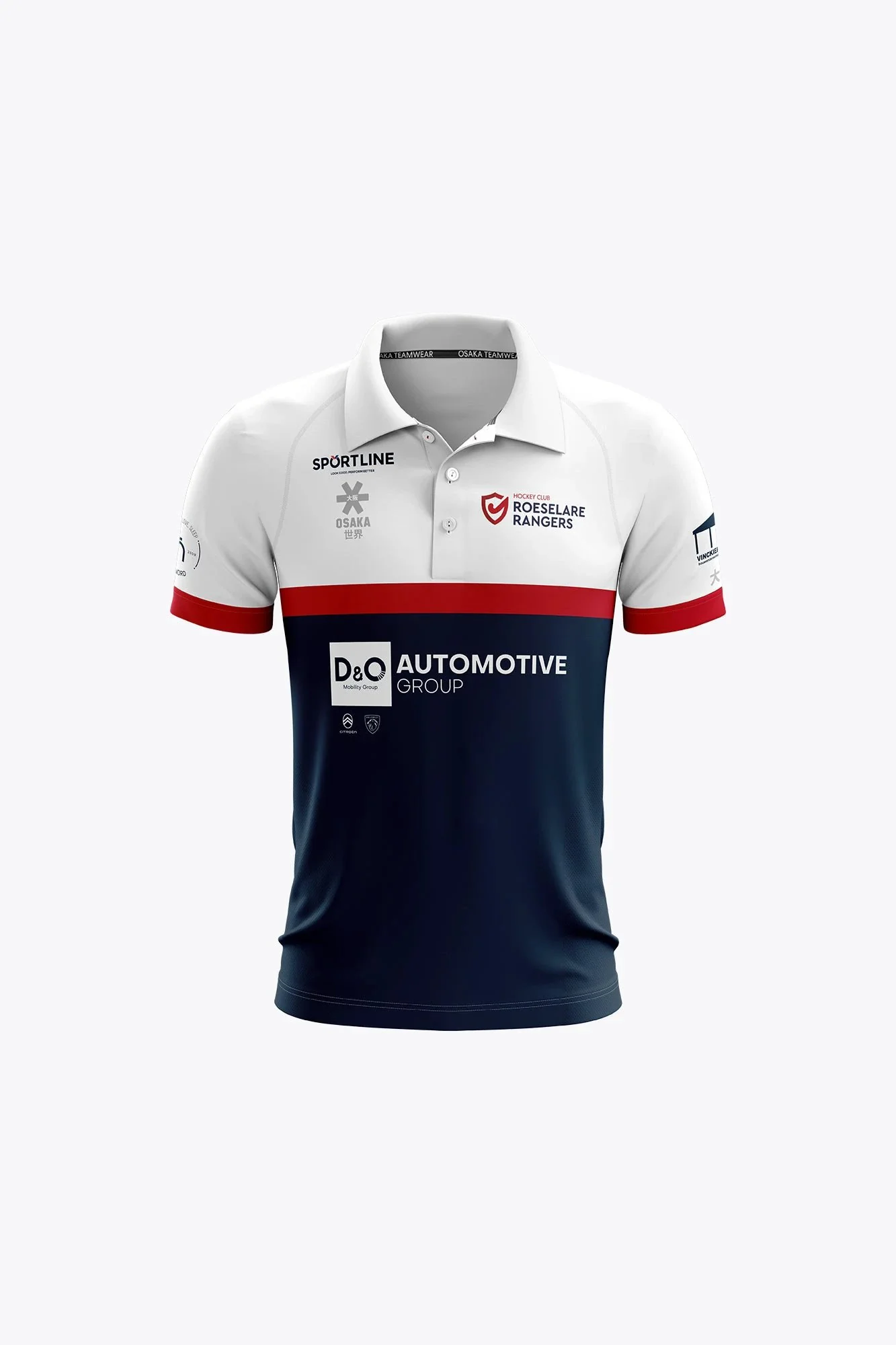 Roeselare Rangers Kids Polo Jersey - White/Navy