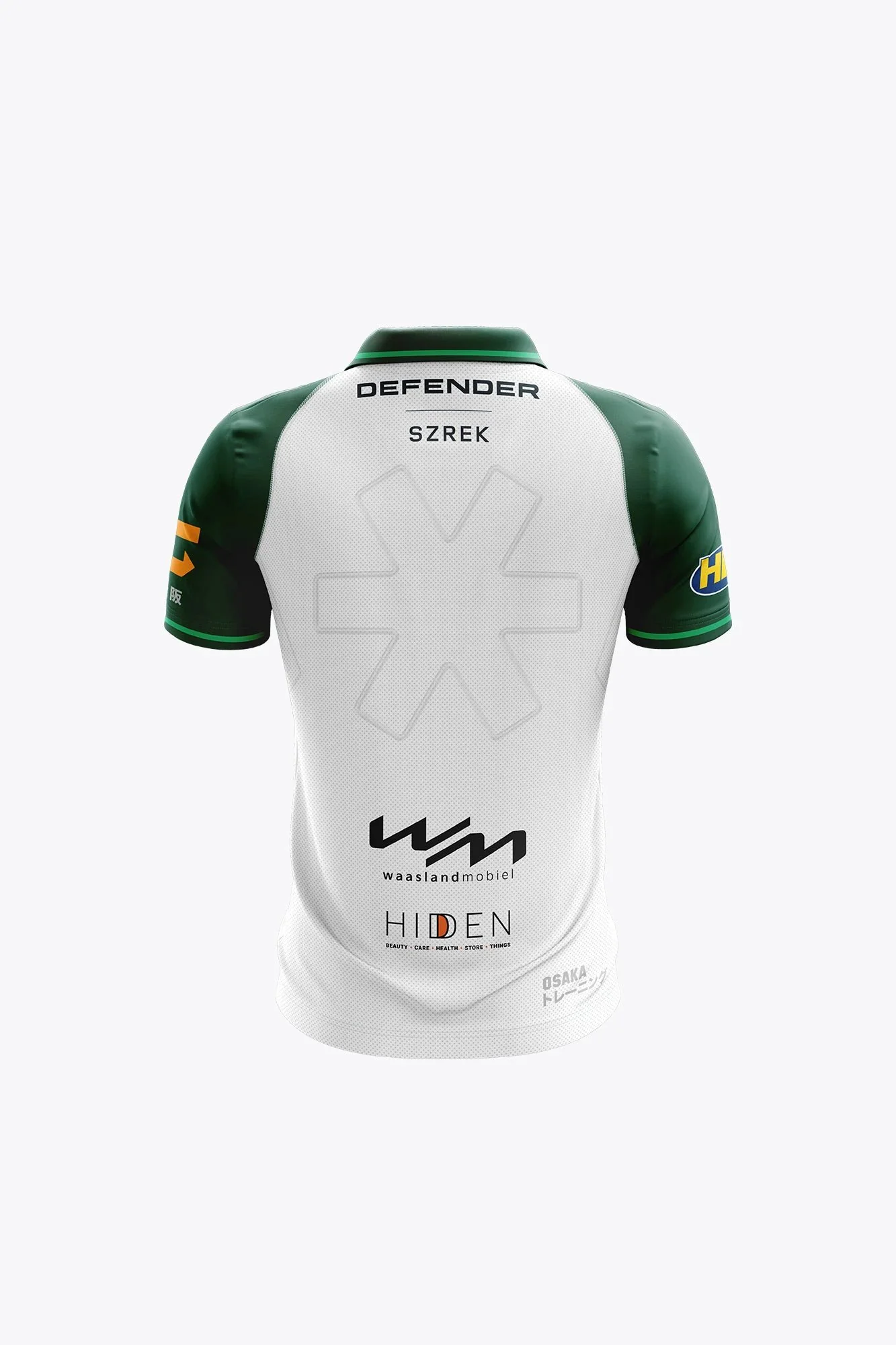 Temse Kids Polo Jersey | White-Dark Green - Image 2