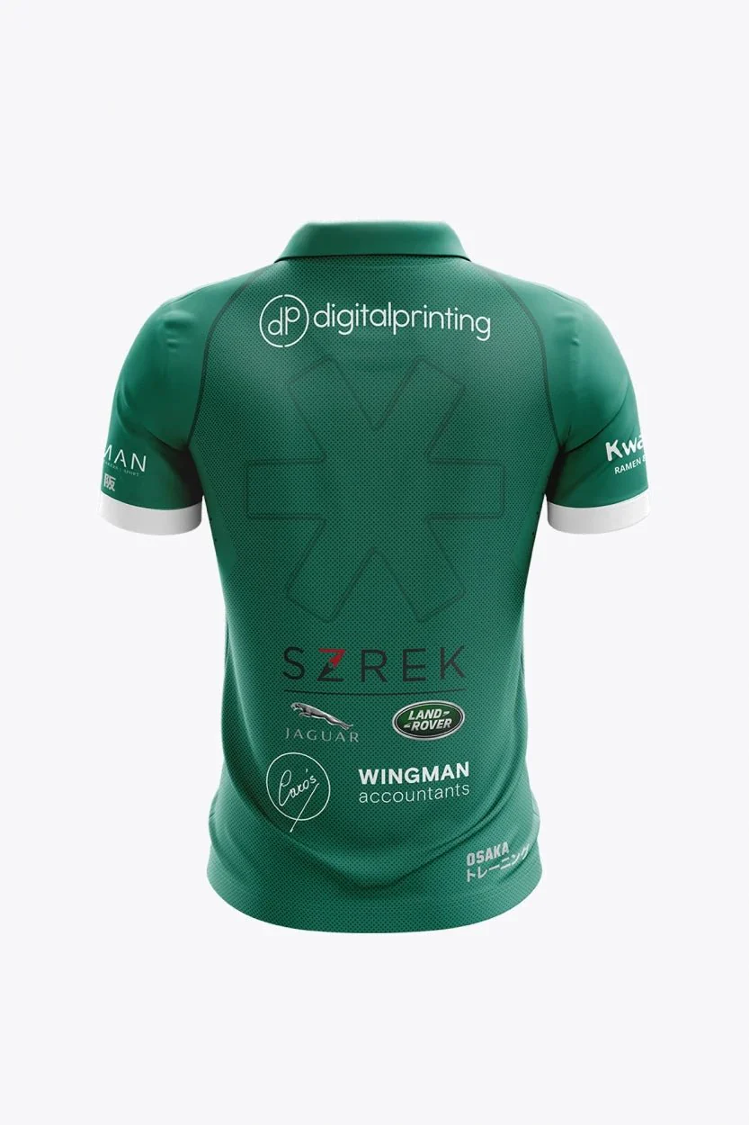 Temse Women Polo Jersey - Retro Edition | Green-White - Image 2