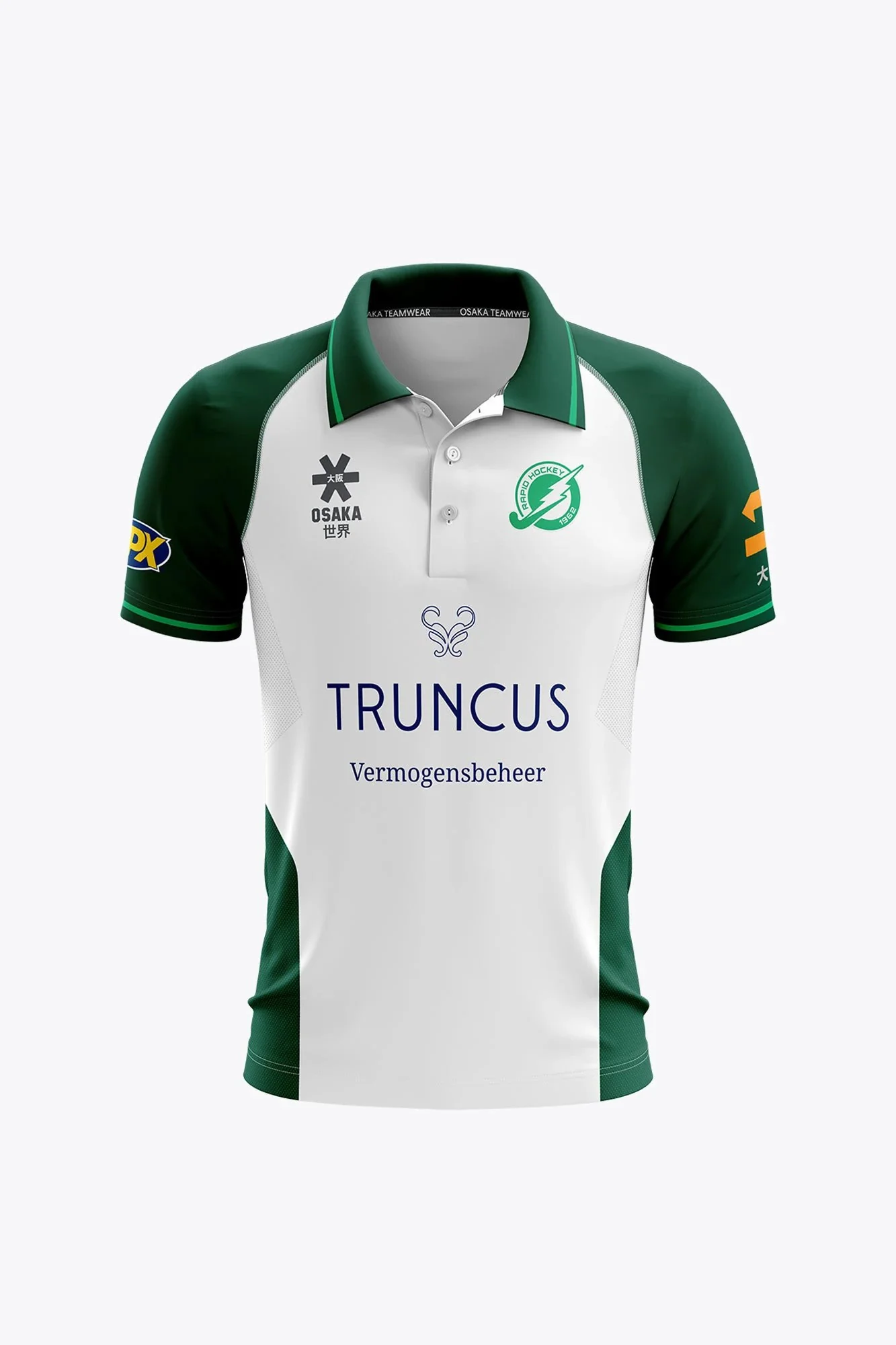 Temse Women Polo Jersey | White-Dark Green