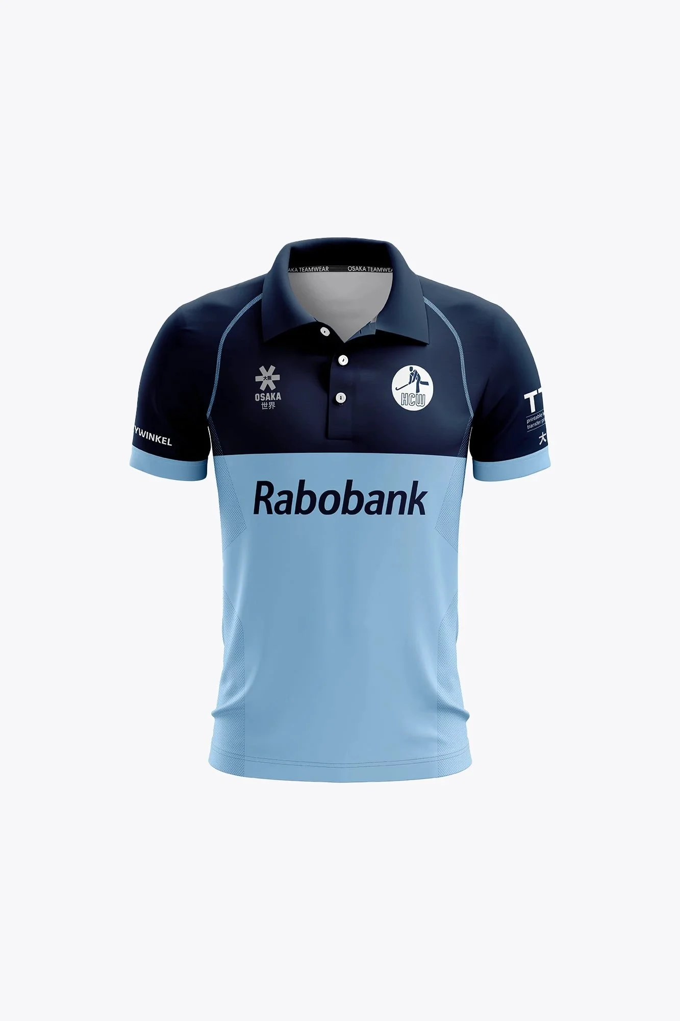 Waddinxveen HC Kids Polo Jersey - Navy/Sky Blue