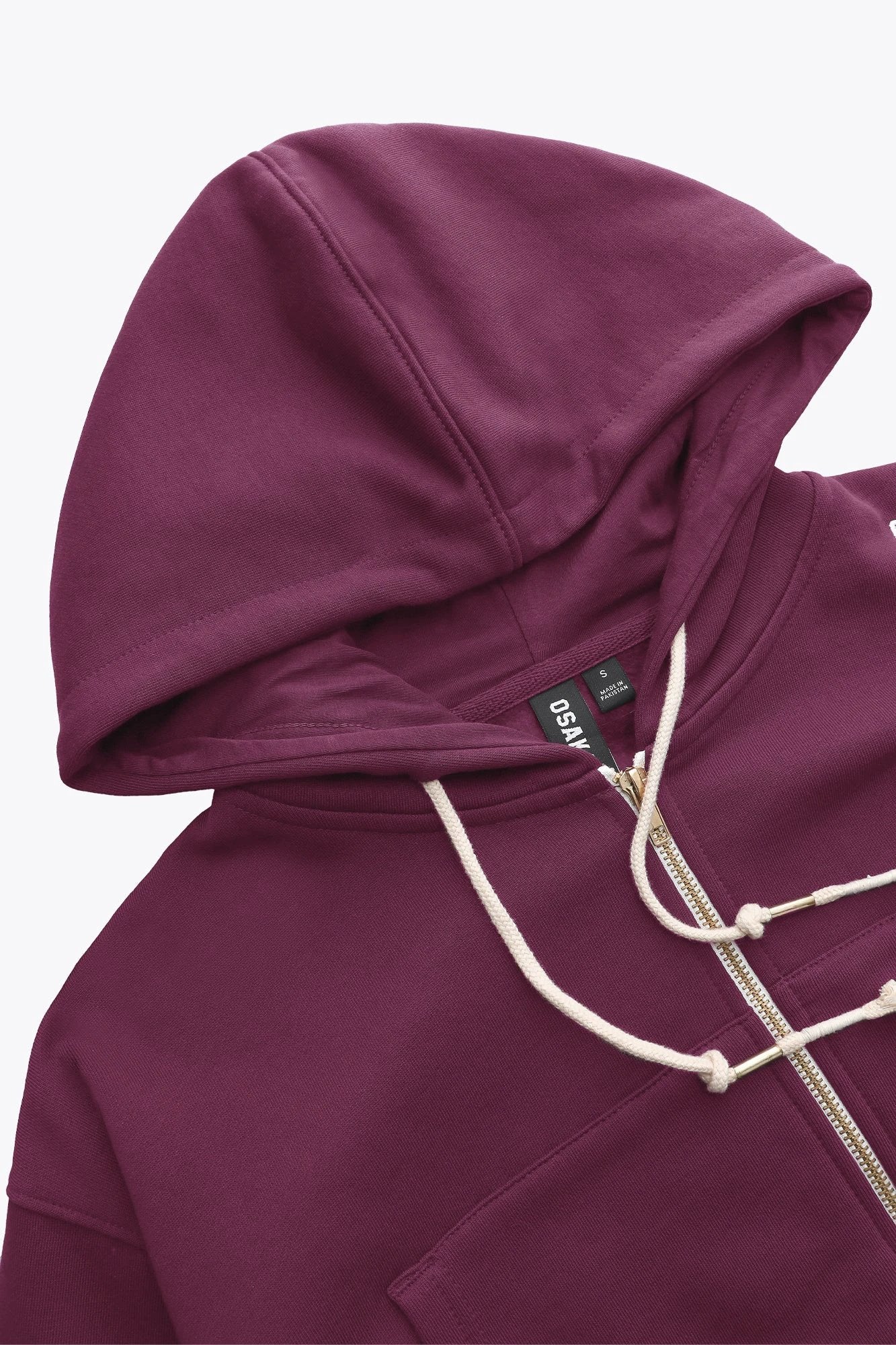 Osaka Women Cropped Full Zip Hoodie | Cherry Lacquer - Image 5