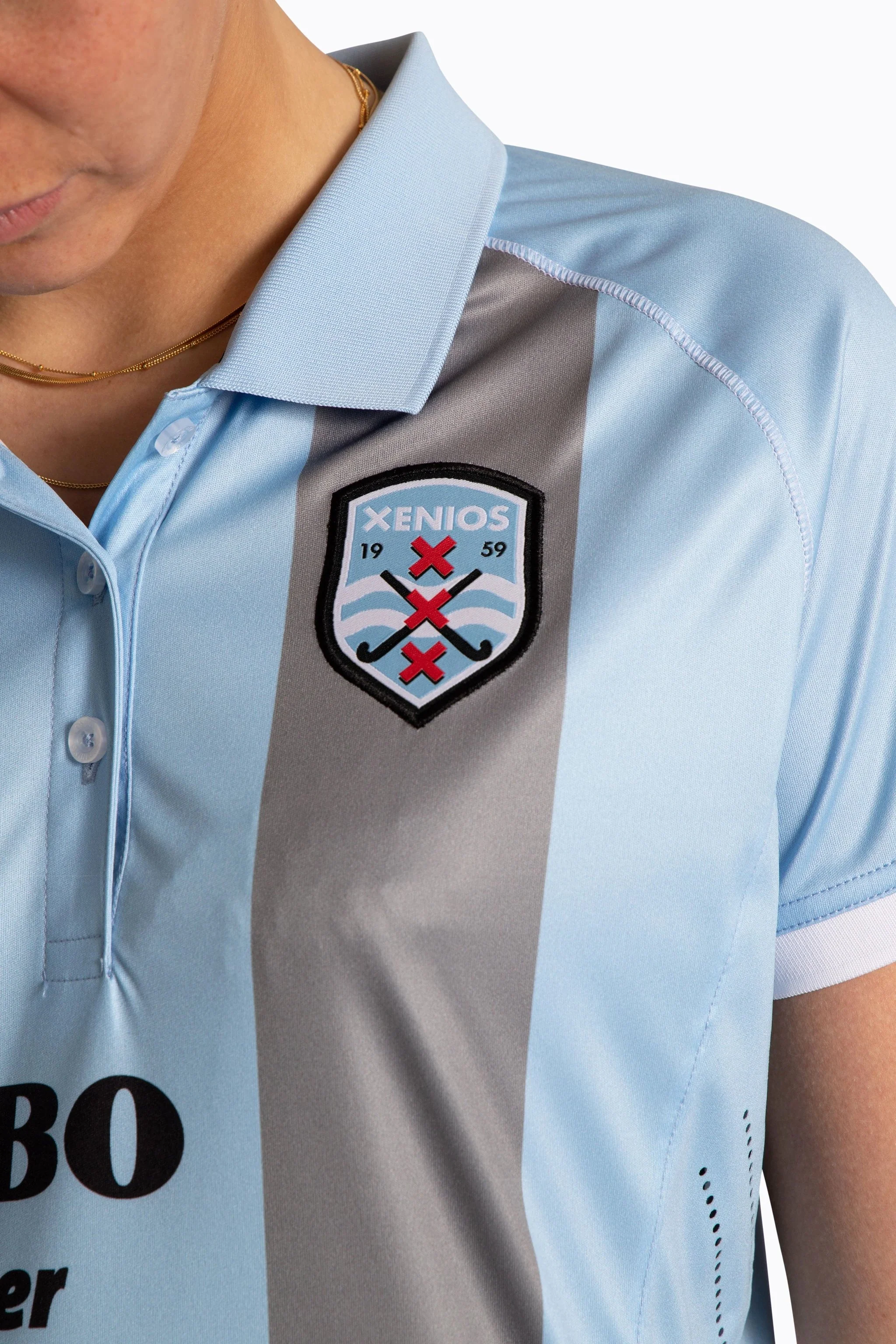 Xenios Women Polo Jersey - Light Blue / Grey - Image 6